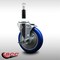 Service Caster 5'' SS Blue Poly Swivel 7/8'' Expanding Stem Caster with Brake SCC-SSEX20S514-PPUB-BLUE-TLB-78 - alternate 4